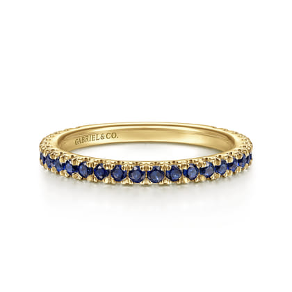 14K Yellow Gold Sapphire Stackable Ring