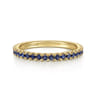 14K Yellow Gold Sapphire Stackable Ring