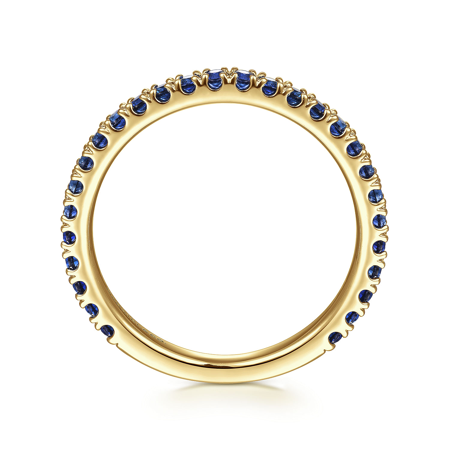 14K Yellow Gold Sapphire Stackable Ring - Shot 2