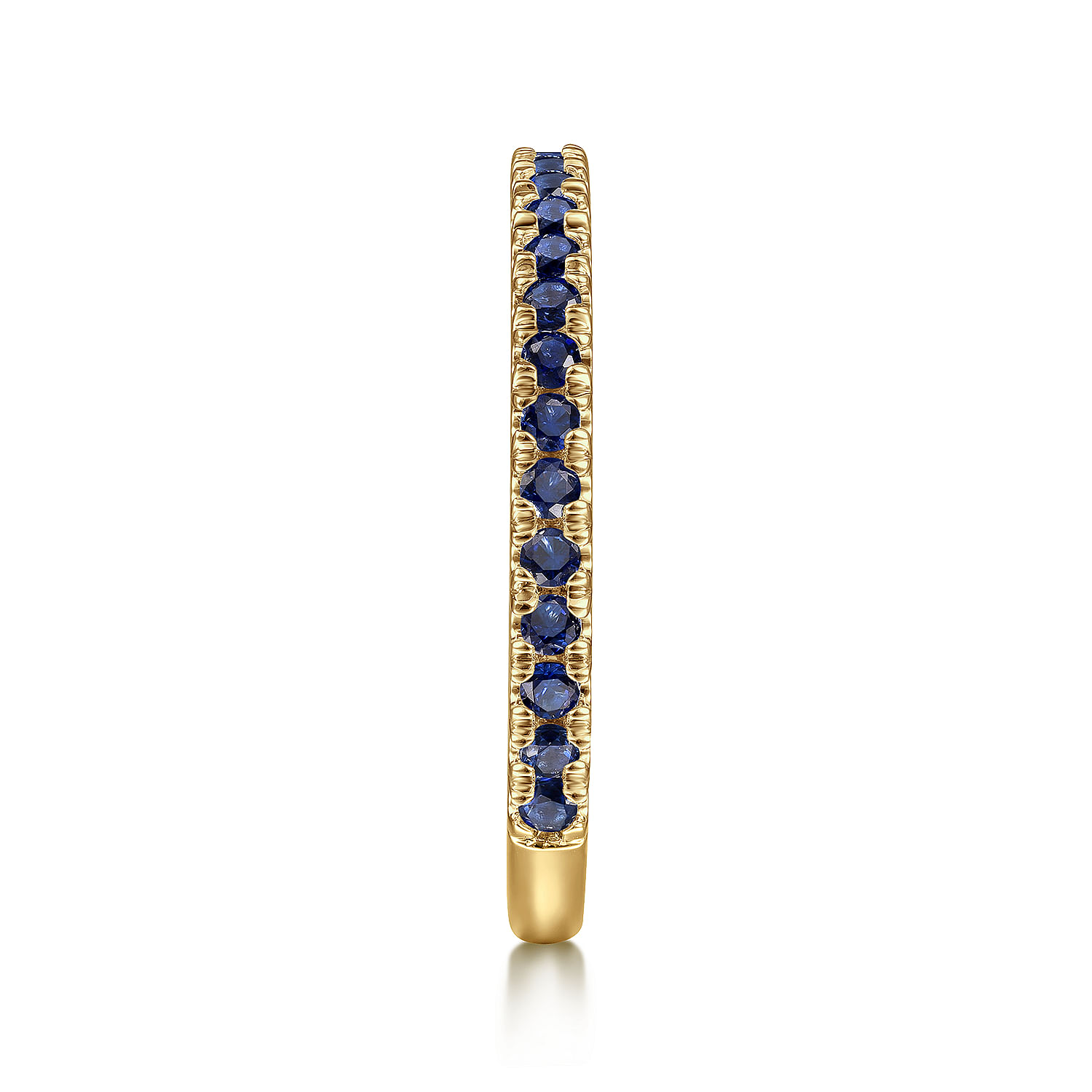 14K Yellow Gold Sapphire Stackable Ring - Shot 4