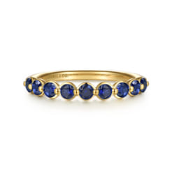 14K Yellow Gold Sapphire Stackable Ring