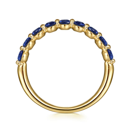14K Yellow Gold Sapphire Stackable Ring