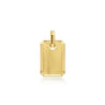 14K Yellow Gold Satin Finish Dog Tag Pendant