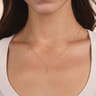 14K Yellow Gold Sculpted Diamond Cross Pendant Necklace - 0.09 ct