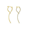 14K Yellow Gold Sculptural Diamond Drop Earrings - 0.45 ct