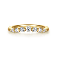 14K Yellow Gold Share Prong Diamond Anniversary Band