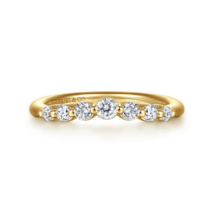 14K Yellow Gold Share Prong Diamond Anniversary Band