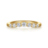 Curved Wedding Ring in 14k Yellow Gold with  Natural Diamond at Gabriel & Co.