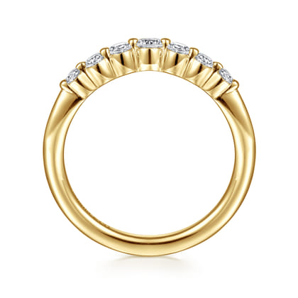 14K Yellow Gold Share Prong Diamond Anniversary Band