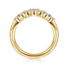 Curved Wedding Ring in 14k Yellow Gold with  Natural Diamond at Gabriel & Co.