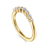 Curved Wedding Ring in 14k Yellow Gold with  Natural Diamond at Gabriel & Co.