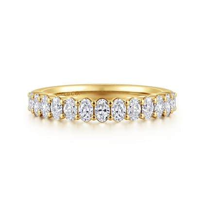 14K Yellow Gold Share Prong Setting Diamond Anniversary Band