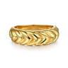 14K Yellow Gold Shrimp Bold Stackable Cigar Band