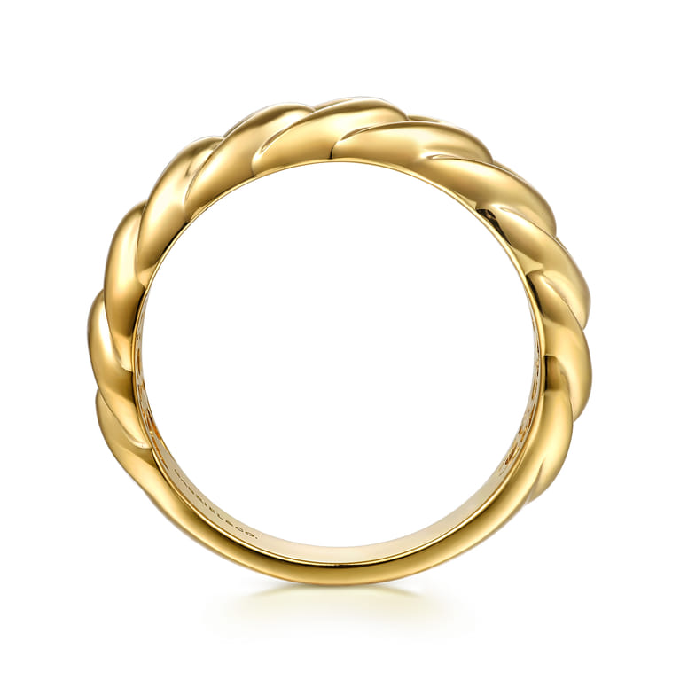 14K Yellow Gold Shrimp Bold Stackable Cigar Band - Shot 2