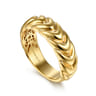 14K Yellow Gold Shrimp Bold Stackable Cigar Band
