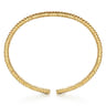 14K Yellow Gold Shrimp Open Bangle