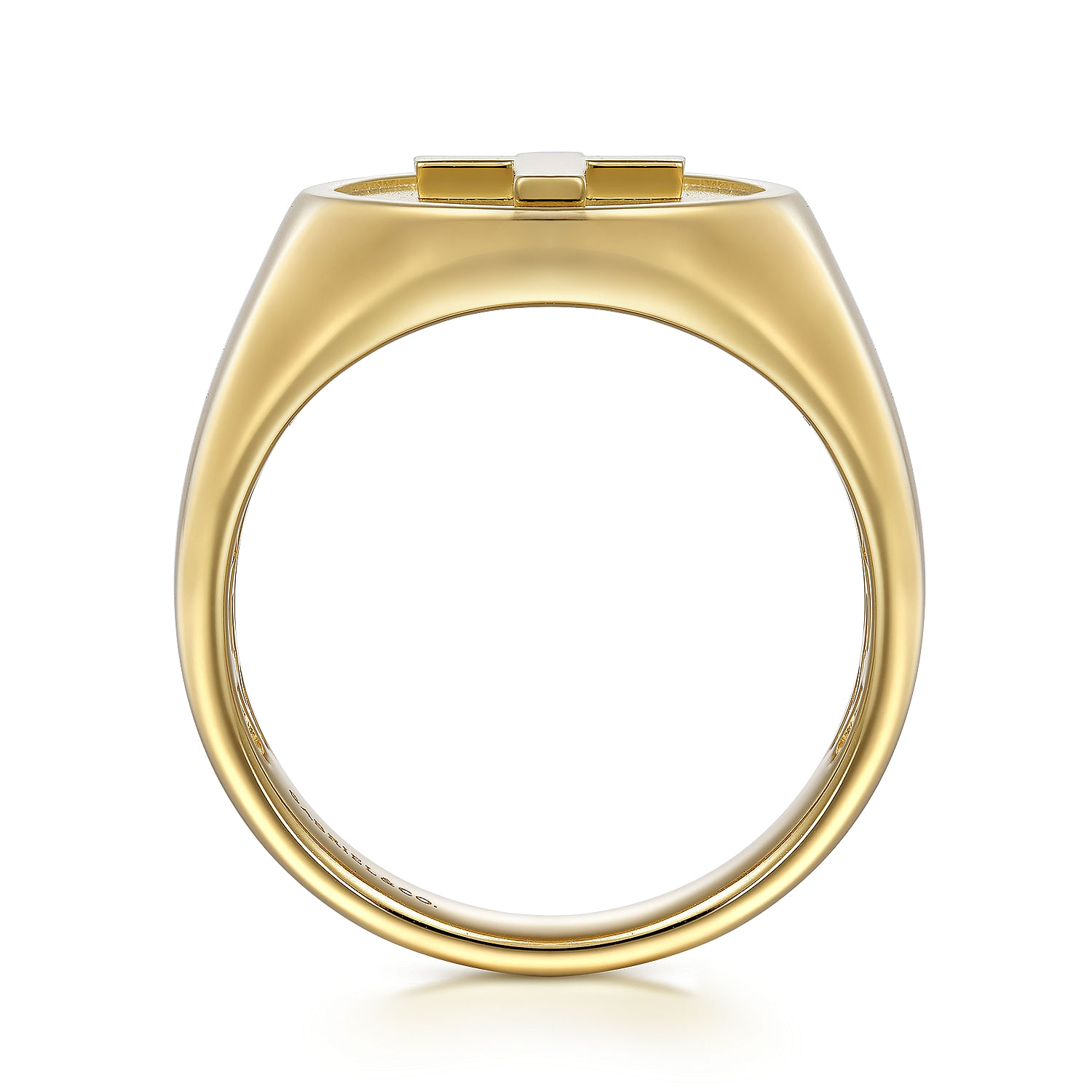 14K-Yellow-Gold-Signet-Mens-Ring-in-Sand-Blast-Finish2