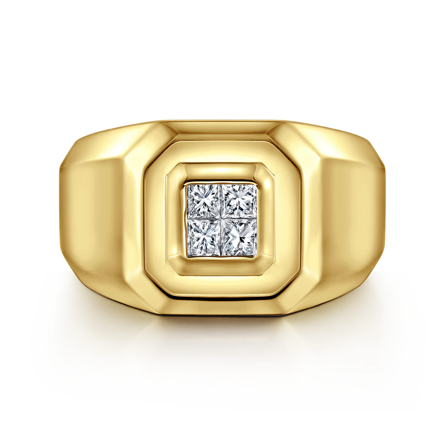 Men's Diamond Band Band in 14k Yellow Gold | Gabriel & Co