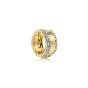 14K Yellow Gold Single Diamond Ear Cuff