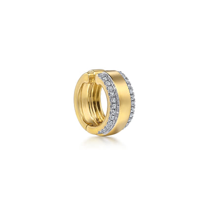14K Yellow Gold Single Diamond Ear Cuff