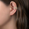 14K Yellow Gold Single Diamond Ear Cuff - 0.16 ct