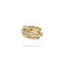 14K Yellow Gold Single Diamond Single Ear Cuff - 0.18 ct