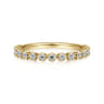 14K Yellow Gold Single Prong Diamond Band - 0.25 ct