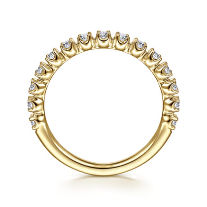 14K Yellow Gold Single Prong Diamond Band