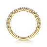 14K Yellow Gold Single Prong Diamond Band - 0.25 ct