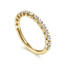 14K Yellow Gold Single Prong Diamond Band - 0.25 ct