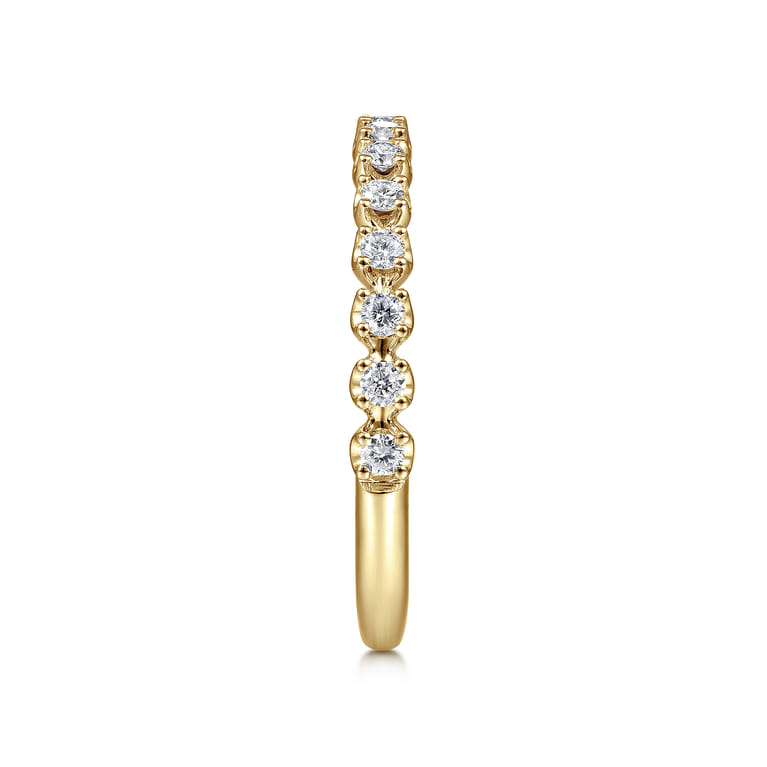 14K Yellow Gold Single Prong Diamond Band - 0.25 ct - Shot 4