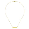 14K Yellow Gold Smooth Bar ID Necklace