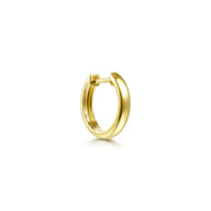 14K Yellow Gold Smooth Single Huggie Earring