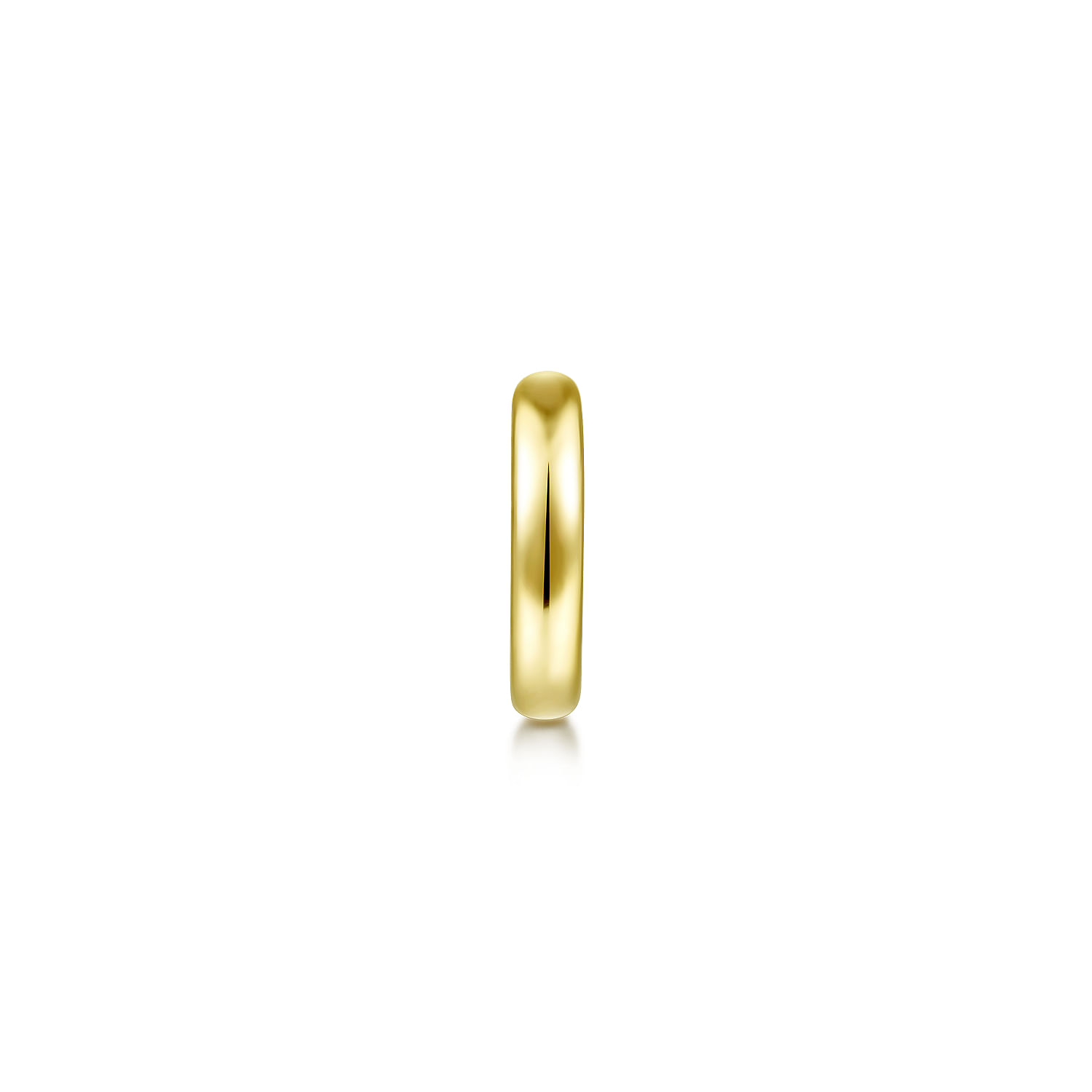 14K Yellow Gold Smooth Single Huggie Earring - Shot 2