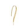 14K Yellow Gold Spike Graduating Diamond Fish Wire Drop Earrings - 0.4 ct