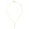 14K Yellow Gold Spike Graduating Diamond Vertical Spike Bar Necklace - 0.3 ct