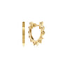 14K Yellow Gold Spike Huggie Earrings