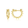 14K Yellow Gold Spike Huggie Earrings