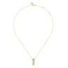 14K Yellow Gold Spike Multi Row Vertical Diamond Pendant Necklace - 0.5 ct