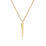 14K Yellow Gold Spike Pendant Necklace