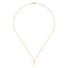 14K Yellow Gold Spike Pendant Necklace