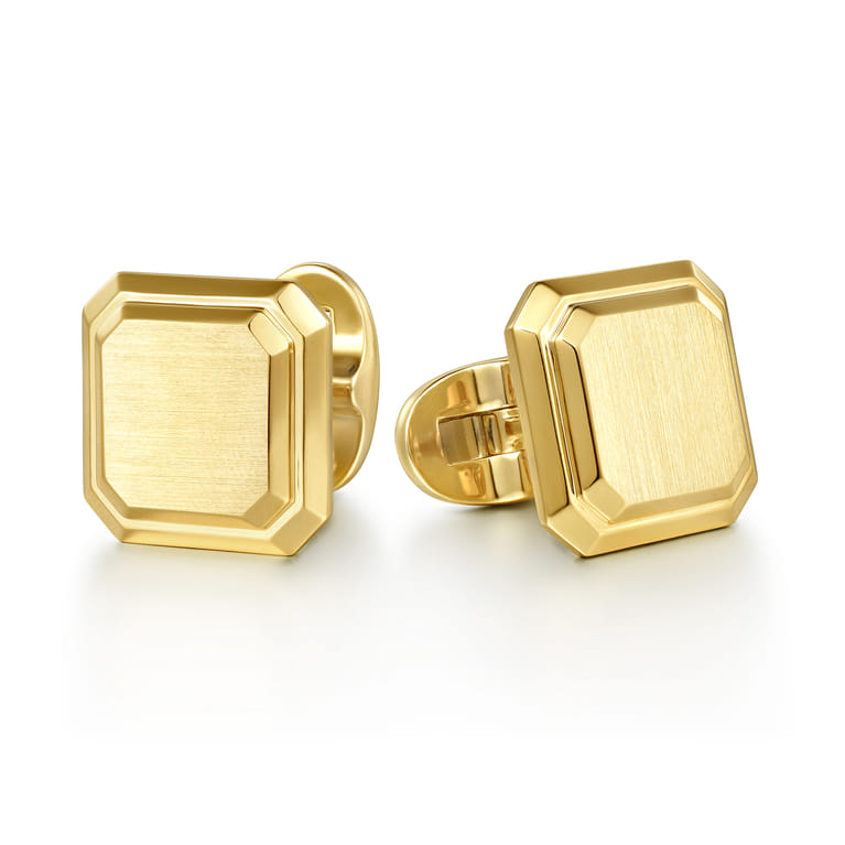 14K Yellow Gold Square Cufflinks - Shot 1