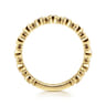 14K Yellow Gold Stackable Diamond Ring with Bead Spacers - 0.23 ct