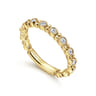 14K Yellow Gold Stackable Diamond Ring with Bead Spacers - 0.23 ct