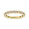 14K Yellow Gold Stackable Diamond Ring with Bead Spacers - 0.23 ct