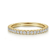 14K Yellow Gold Stackable Diamond Ring