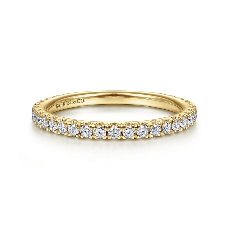 14K Yellow Gold Stackable Diamond Ring - 0.4 ct - Shot 1