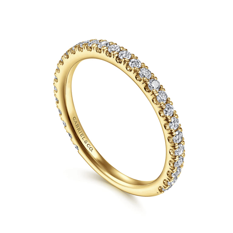 14K Yellow Gold Stackable Diamond Ring - 0.4 ct - Shot 3