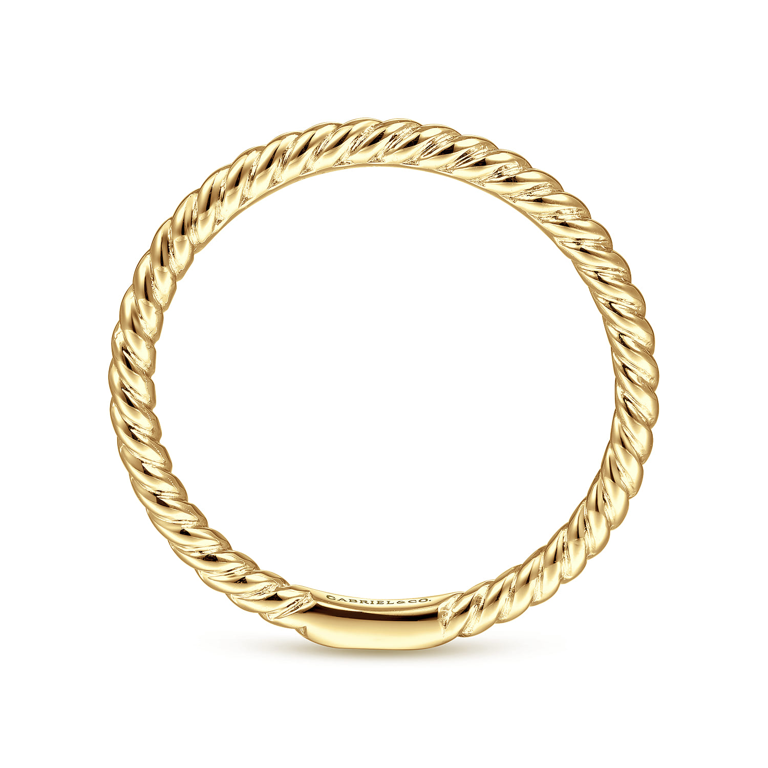 14K Yellow Gold Stackable Ring - Shot 2