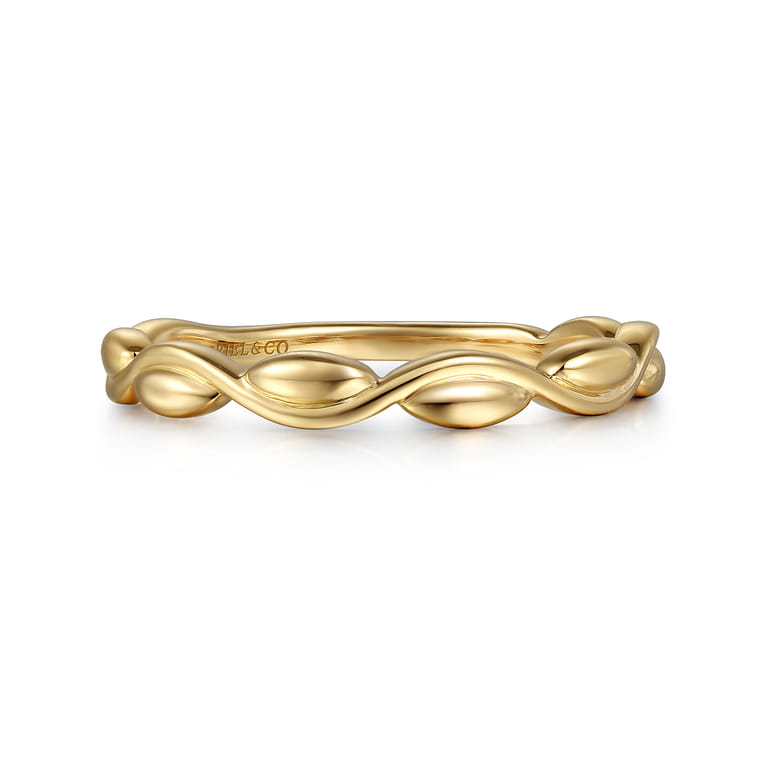 14K Yellow Gold Stackable Ring - Shot 1